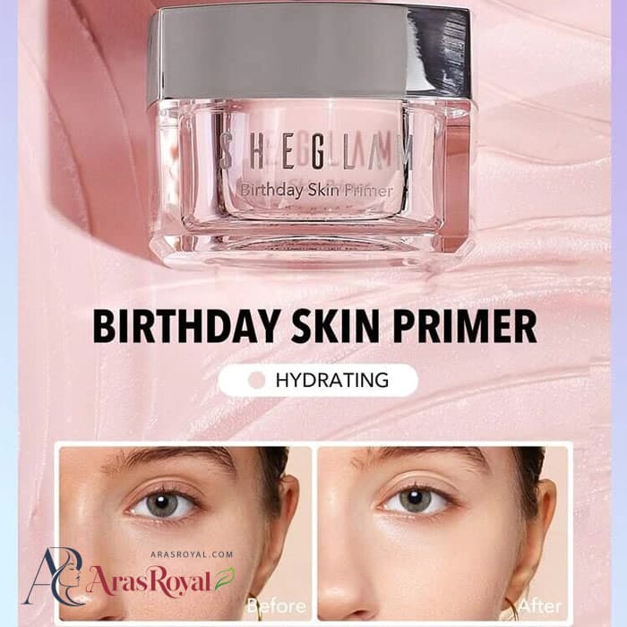 پرایمر کاسه ای شیگلم Sheglam مدل Birthday skin pink حجم 30 گرم — تصویر ۲