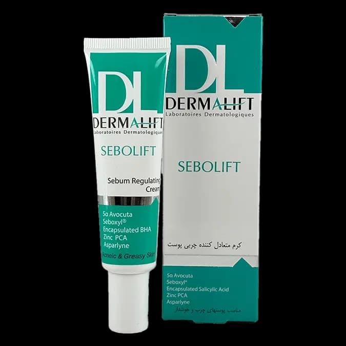 کرم متعادل‌کننده چربی پوست درمالیفت Sebolift – کنترل سبوم و کاهش برق پوست