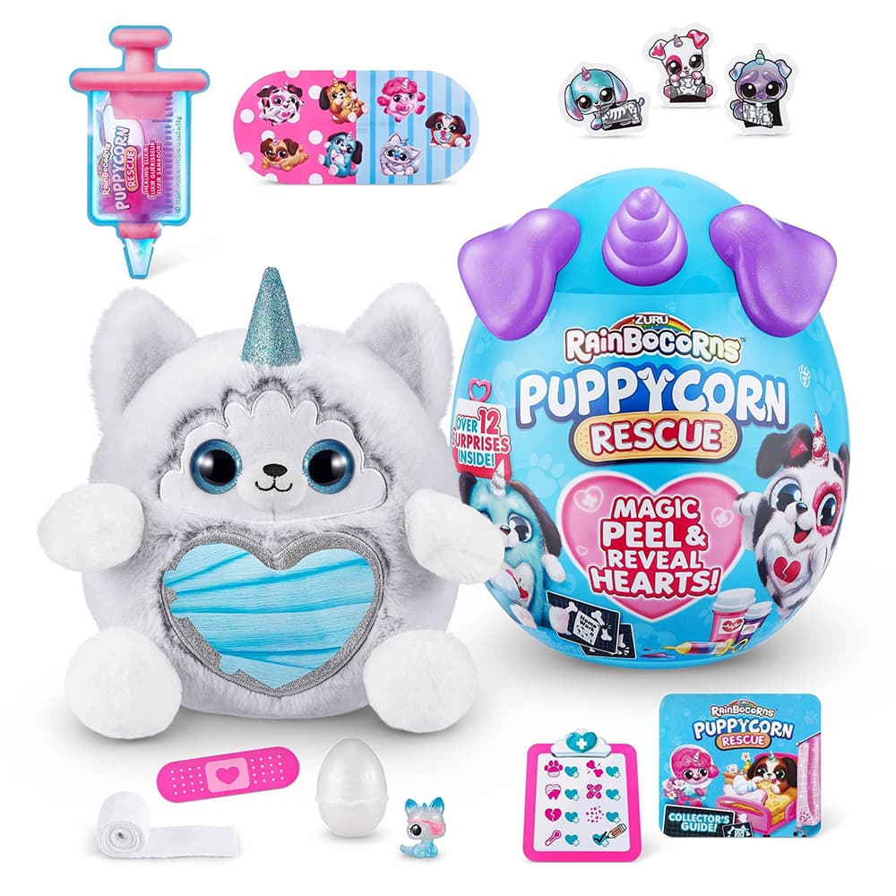 عروسک سورپرایزی رینبوکورنز RainBocoRns سری Puppycorn Rescue zuru