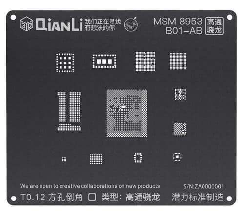 شابلون 3D هارد و سی پی یو کوالکام MSM8953 B01 کیانلی