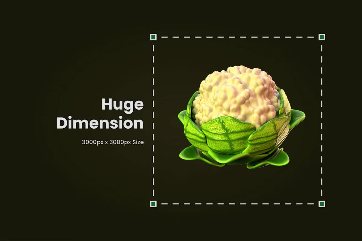 20 آیکون 3D سبزیجات — تصویر ۲