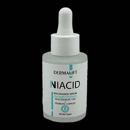 سرم نیاسینامید Niacid درمالیفت – کنترل چربی، کاهش منافذ و بهبود شفافیت پوست — تصویر ۲