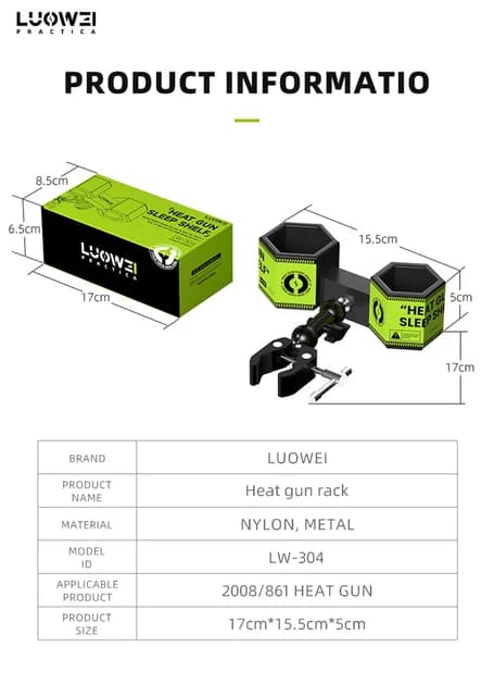 نگهدارنده چرخشی دسته هیتر LUOWEi LW-304 — تصویر ۶