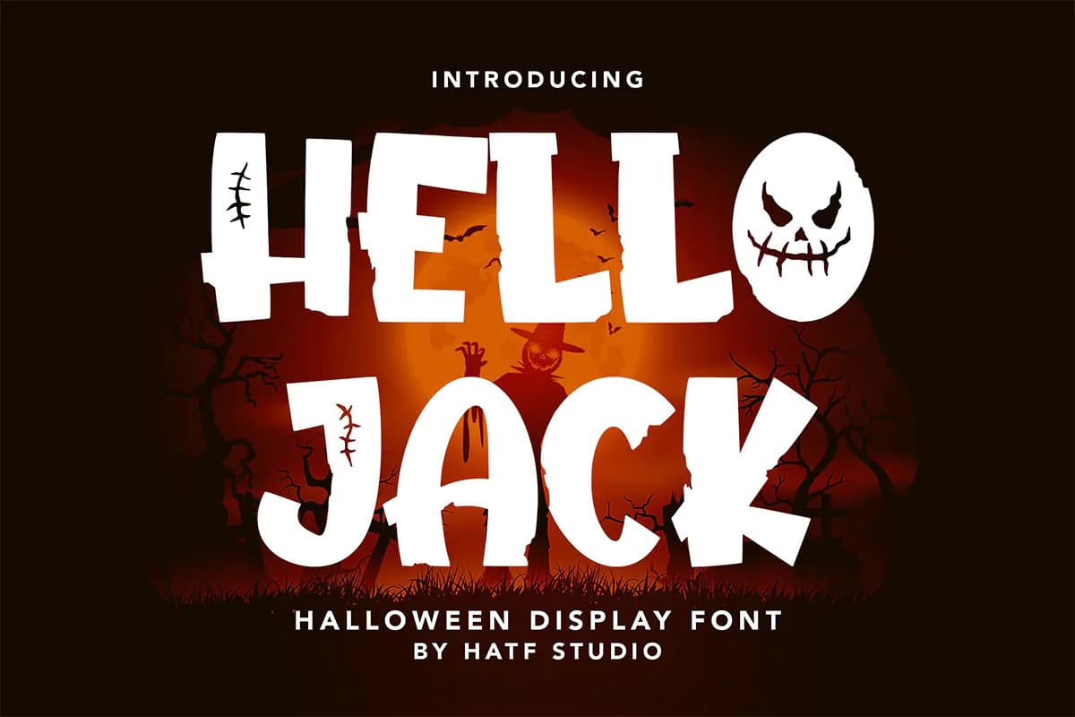 فونت فانتزی ترسناک Hello Jack
