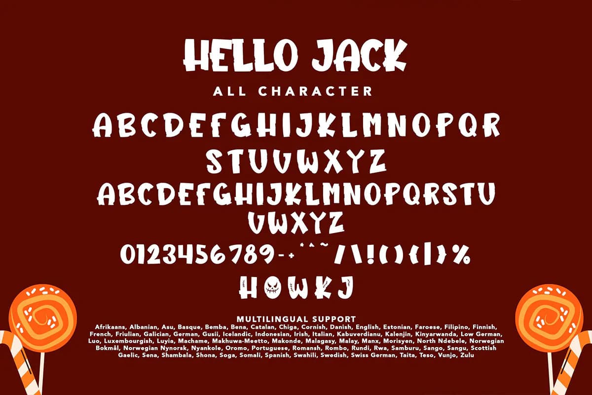 فونت فانتزی ترسناک Hello Jack — تصویر ۷