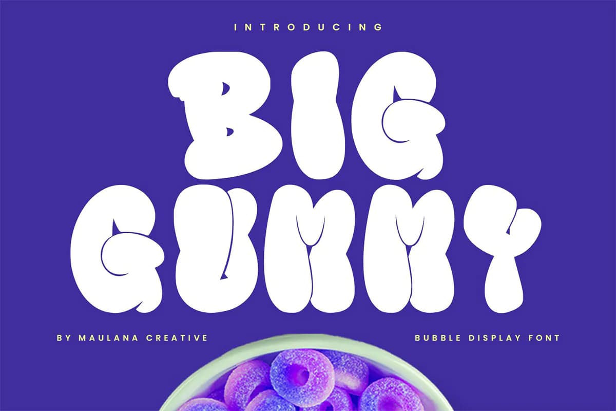 فونت کودکانه پفکی Big Gummy