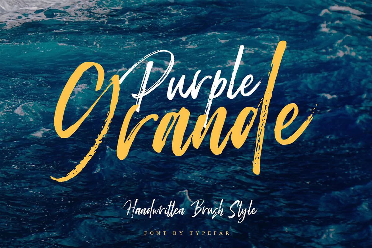 اسکریپت فونت قلمویی Purple Grande
