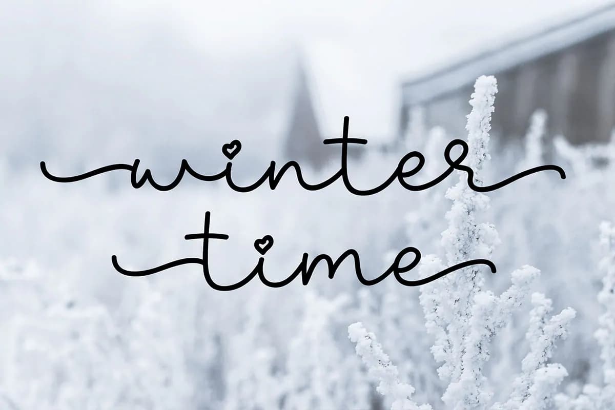 فونت دستنویس Winterfun — تصویر ۵