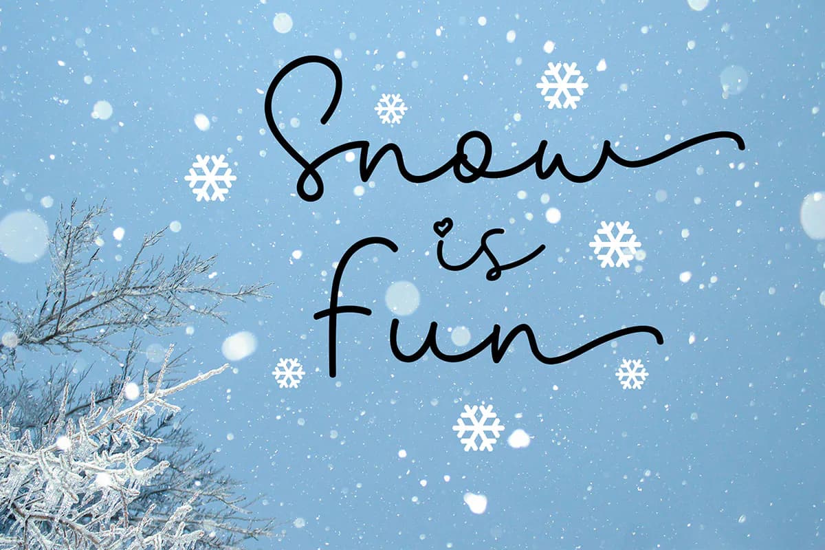 فونت دستنویس Winterfun — تصویر ۶
