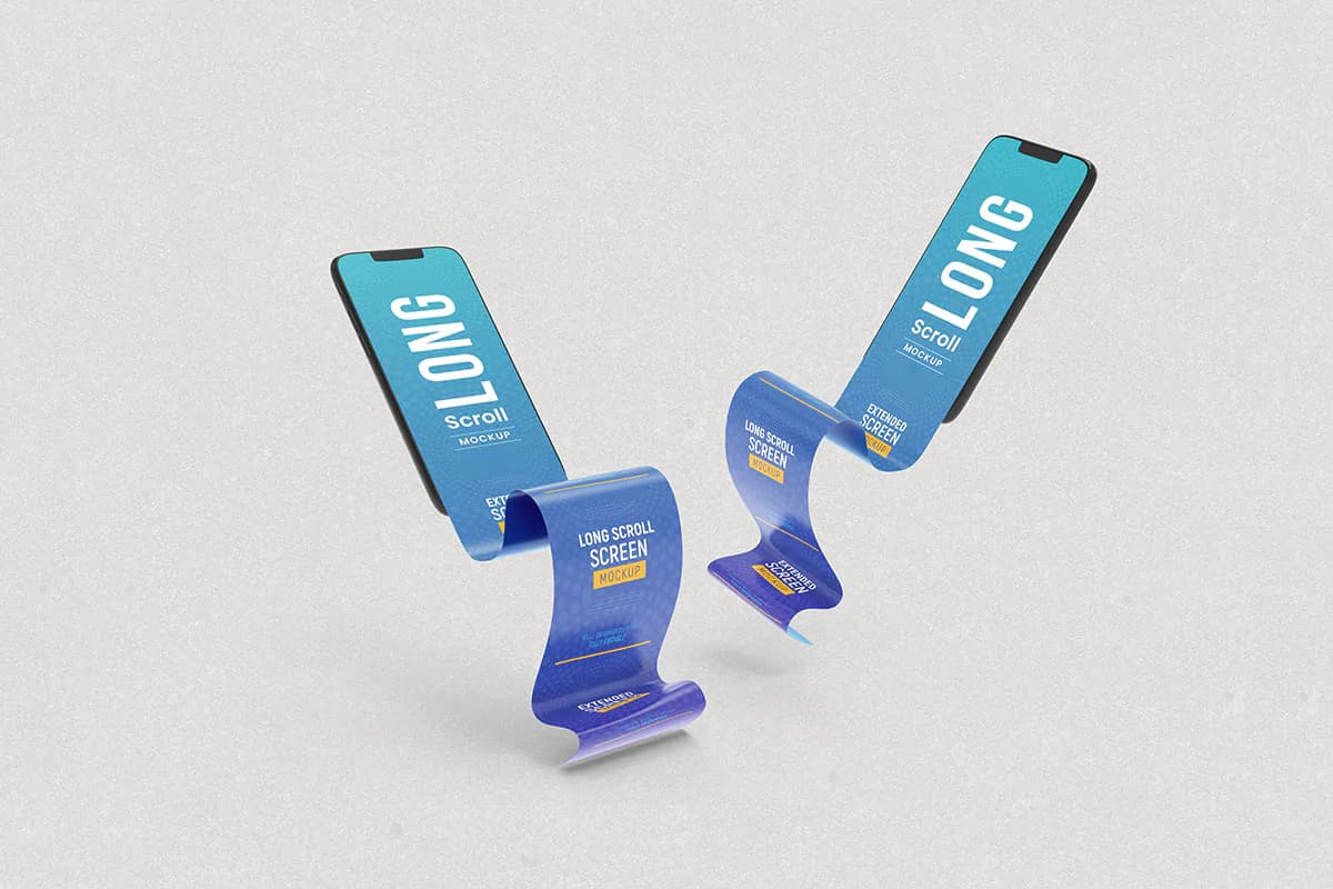 موکاپ اسکرول طولانی اپ موبایل — تصویر ۳