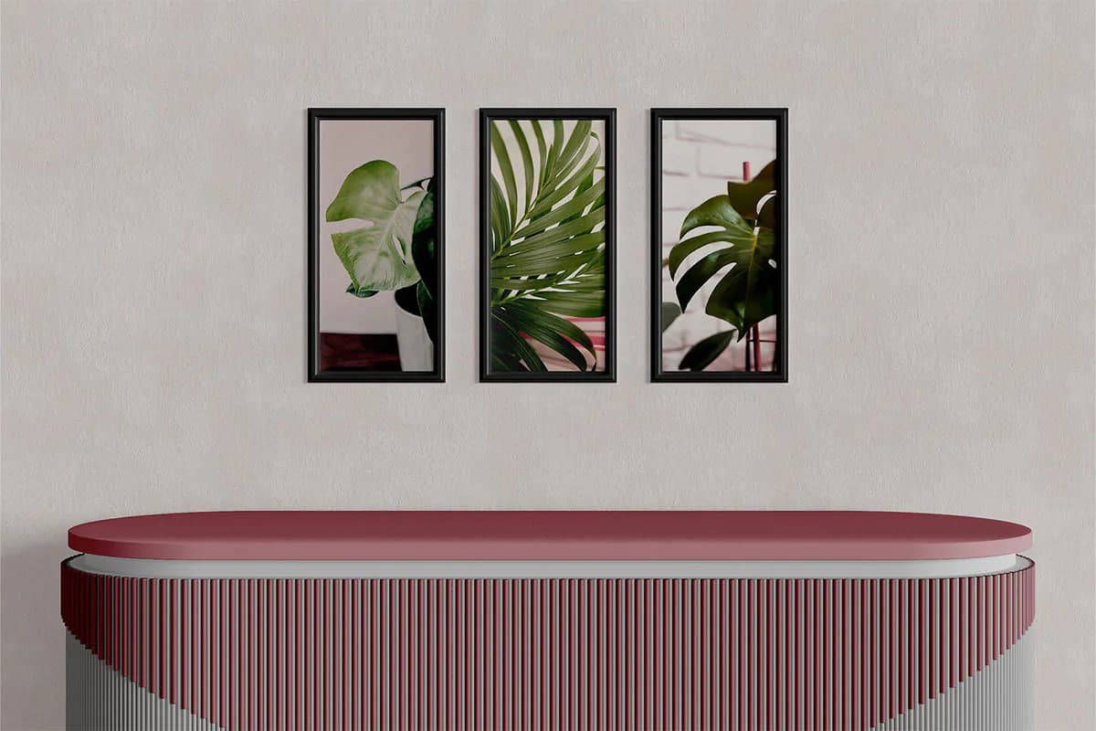 موکاپ قاب عکس سه تیکه