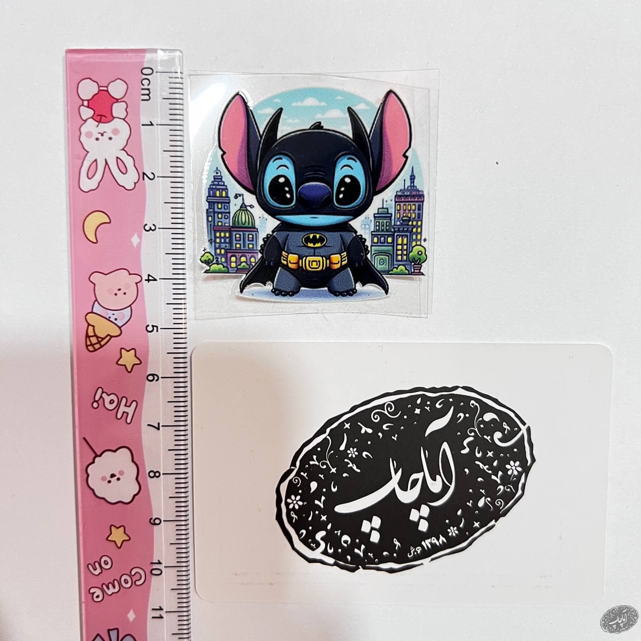 استیکر UV DTF طرح استیچ بتمن