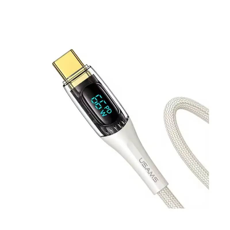 کابل شارژ USB to Type-C یوسمز مدل US-SJ592 با طول 1.2 متر توان 66 وات — تصویر ۲