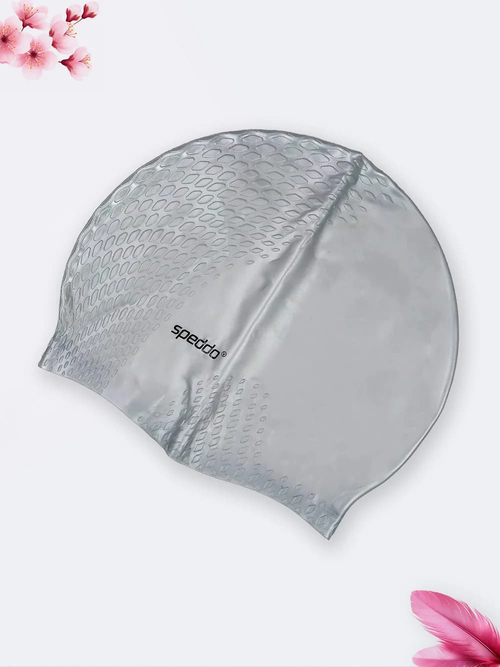 کلاه استخری سیلیکونی زنانه و مردانه طرح جدید پوست ماری طوسی اسپیدو ( Speedo )