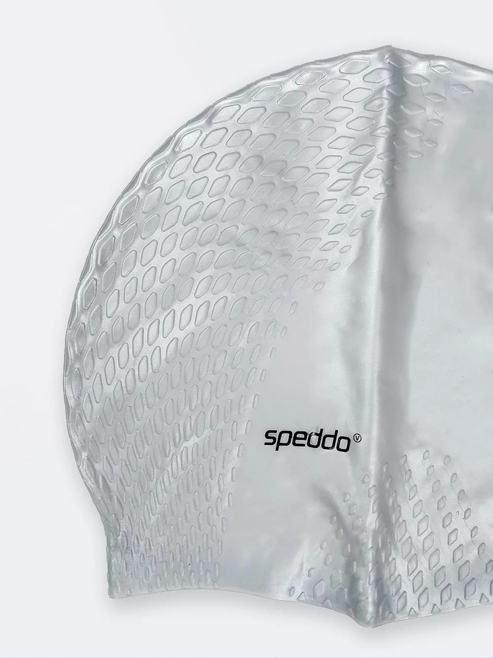 کلاه استخری سیلیکونی زنانه و مردانه طرح جدید پوست ماری طوسی اسپیدو ( Speedo ) — تصویر ۳