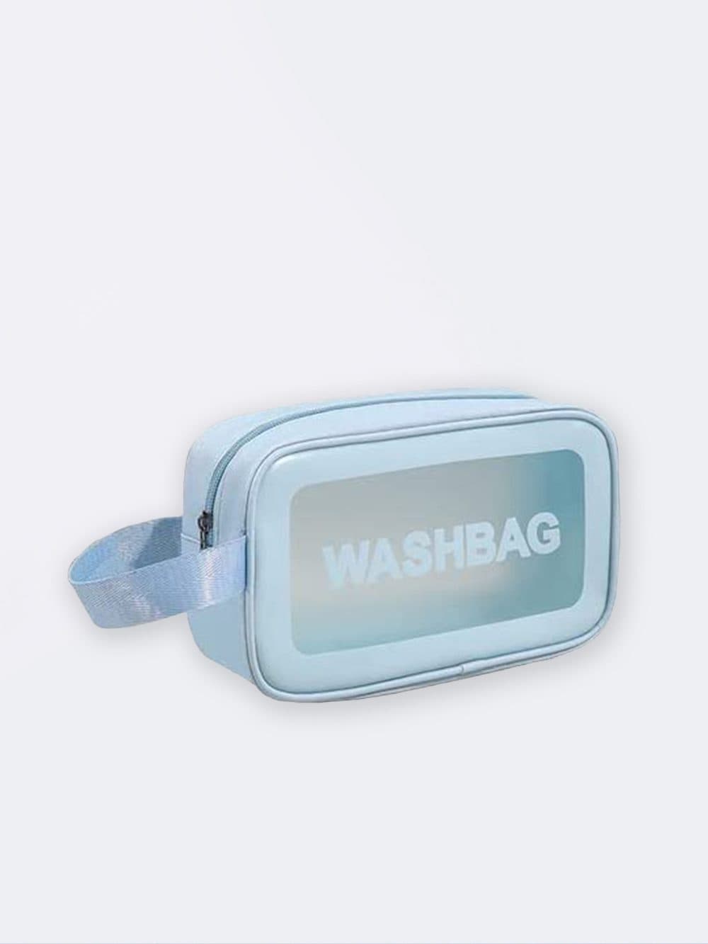 کیف شامپو و وسایل برای استخر شنا زنانه و دخترانه واش بگ ( wash bag ) شیشه ای آبی رنگ