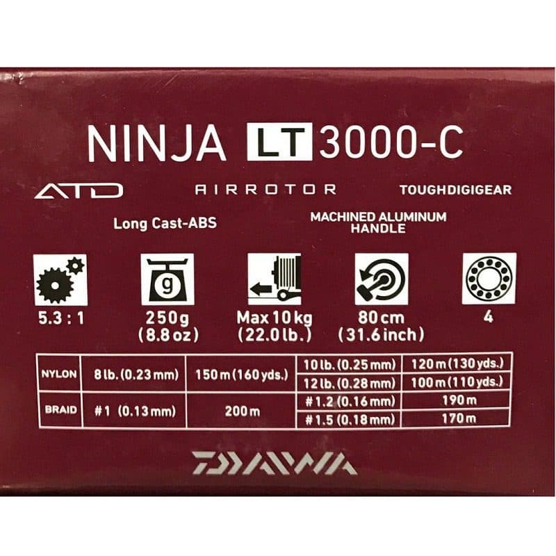 چرخ ماهیگیری دایوا DAIWA Ninja LT 3000-C — تصویر ۳