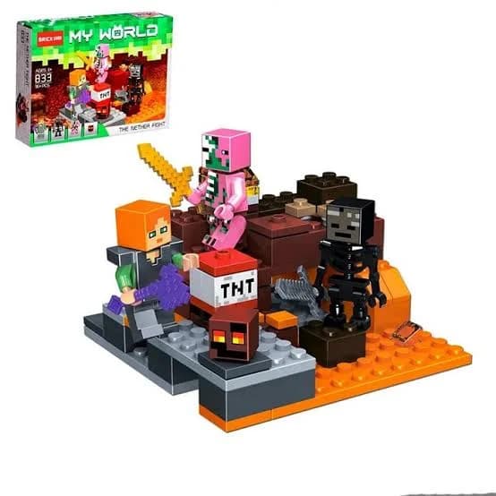 لگو ماینکرافت مای ورلد سرزمین تی ان تی LEGO BRICK MY WORLD مدل 833
