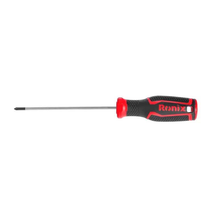 پیچ گوشتی دسته پلاستیکی دورنگ 100*3 چهارسو رونیکس کد2841