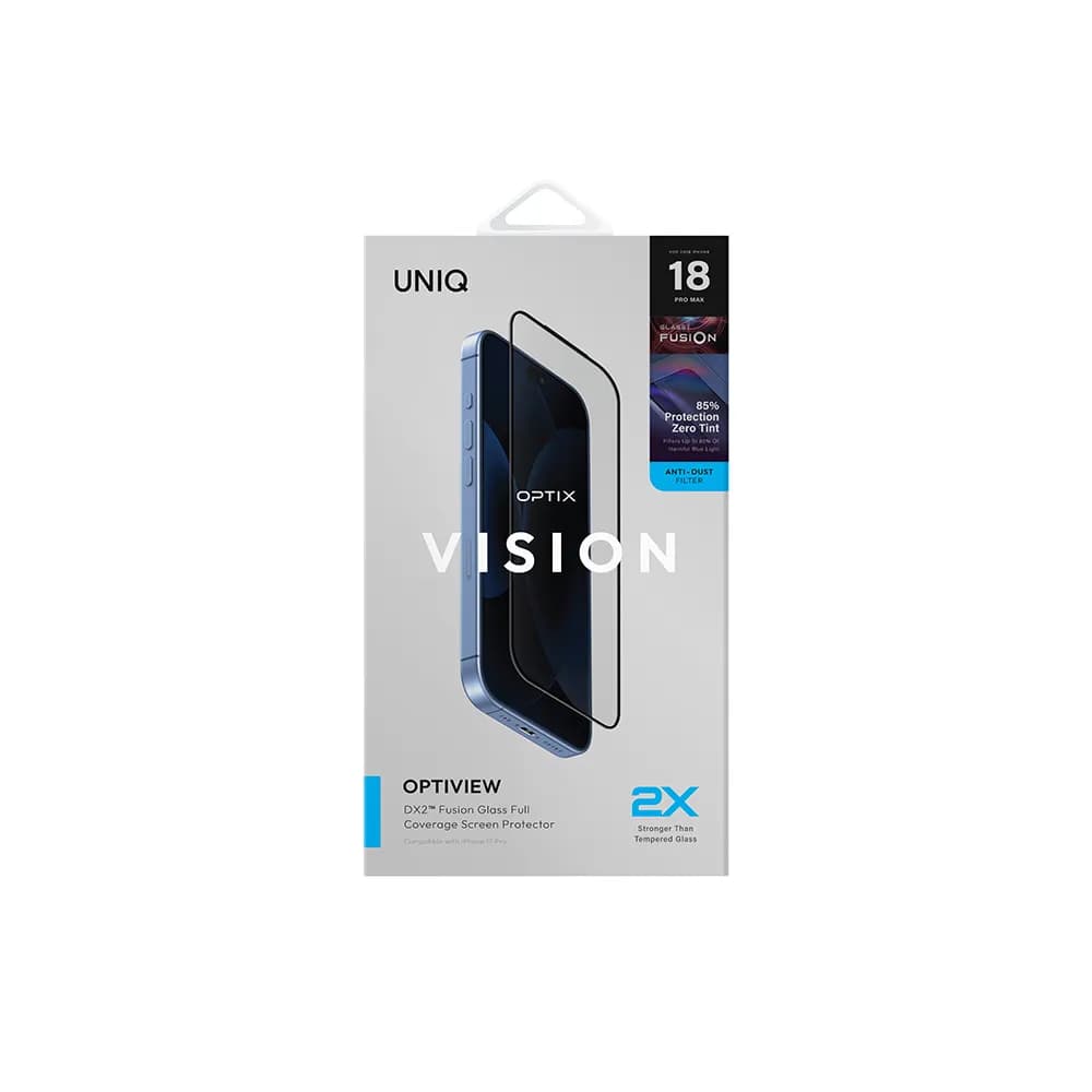 محافظ صفحه نمایش آیفون ۱۸ پرو مکس یونیک مدل UNIQ Optix Vision OptiView — تصویر ۵