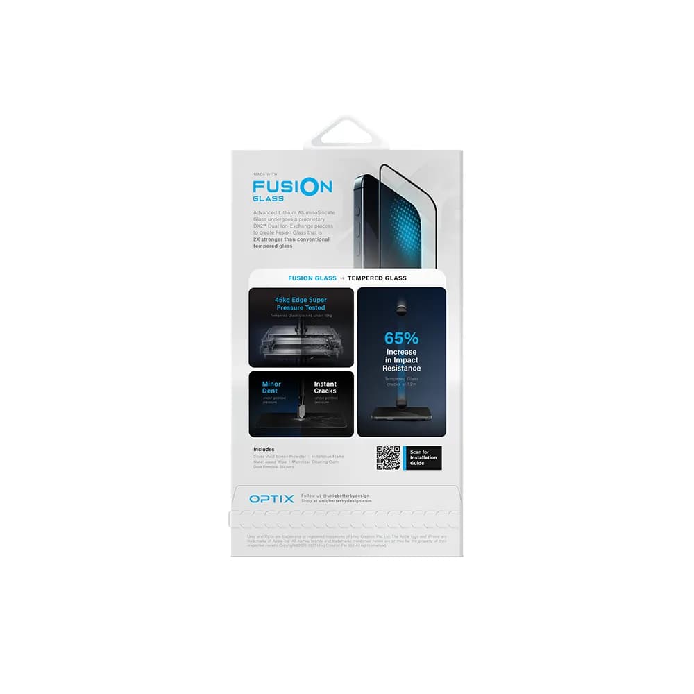 محافظ صفحه نمایش آیفون ۱۸ پرو مکس یونیک مدل UNIQ Optix Vision OptiView — تصویر ۴