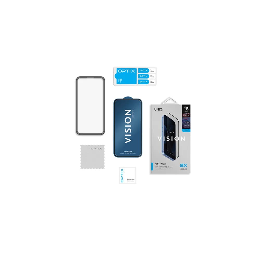 محافظ صفحه نمایش آیفون ۱۸ پرو مکس یونیک مدل UNIQ Optix Vision OptiView — تصویر ۶