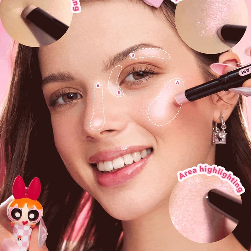 هایلایتر استیکی شیگلم SHEGLAM مدل Power-Noia Shimmer رنگ SUGAR — تصویر ۴