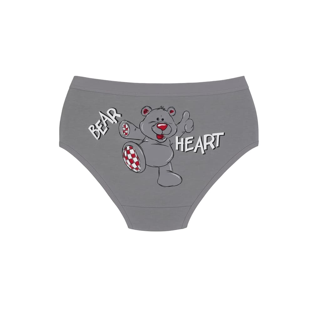 شورت زنانه اسلیپ نخی کش پهن طرح Bear Heart برند بانو — تصویر ۴