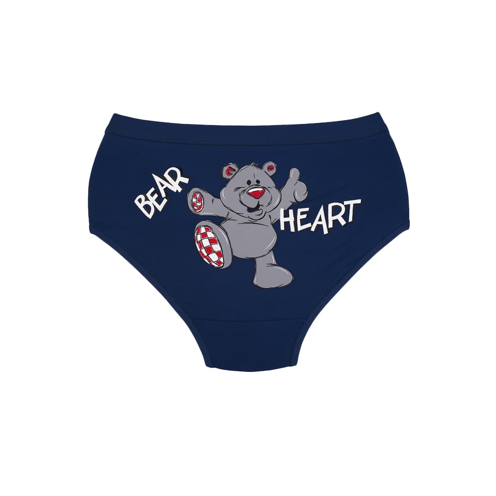 شورت زنانه اسلیپ نخی کش پهن طرح Bear Heart برند بانو — تصویر ۵