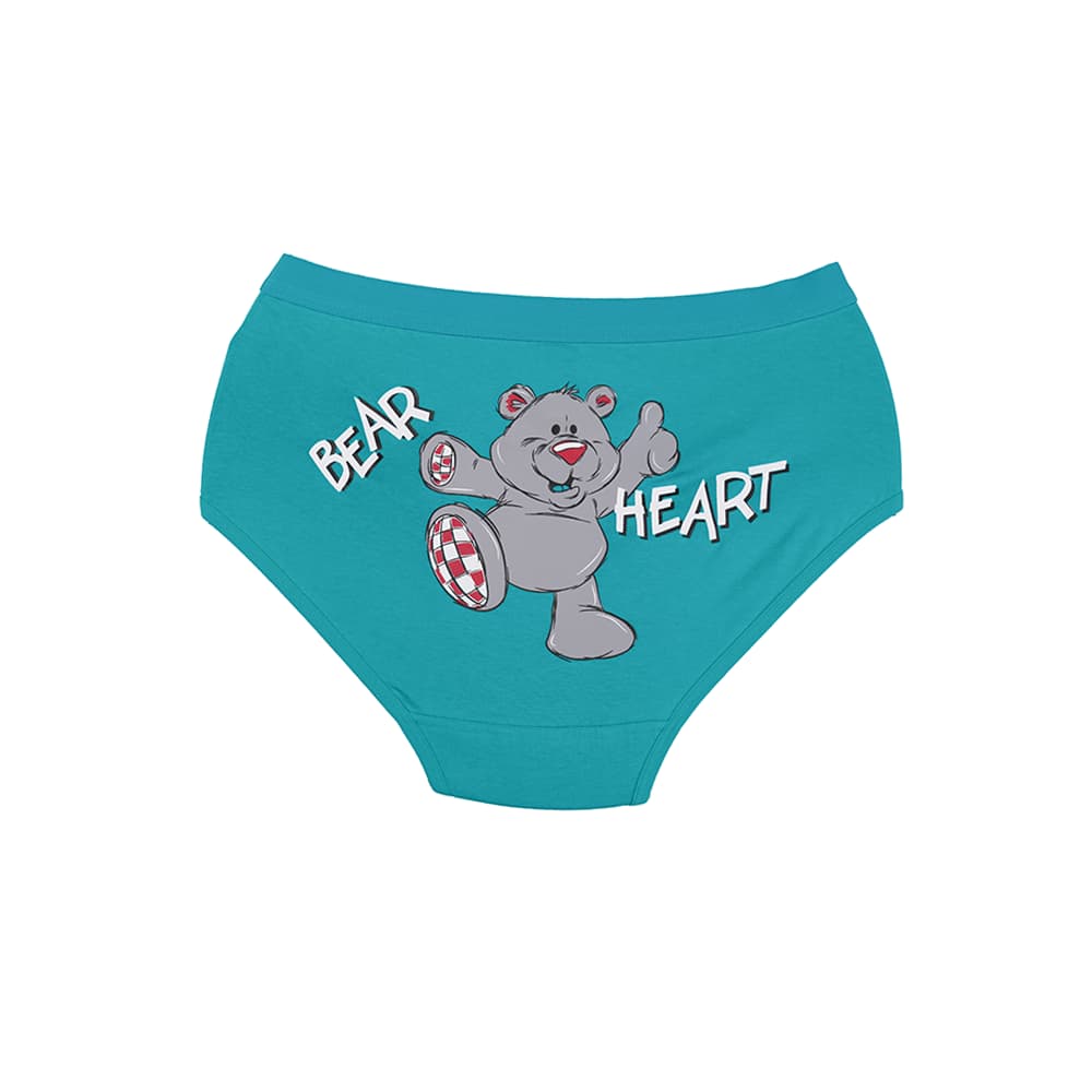 شورت زنانه اسلیپ نخی کش پهن طرح Bear Heart برند بانو — تصویر ۷