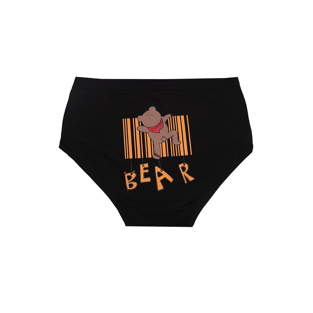 شورت اسلیپ زنانه نخی چاپی طرح خرس BEARبرند بانو