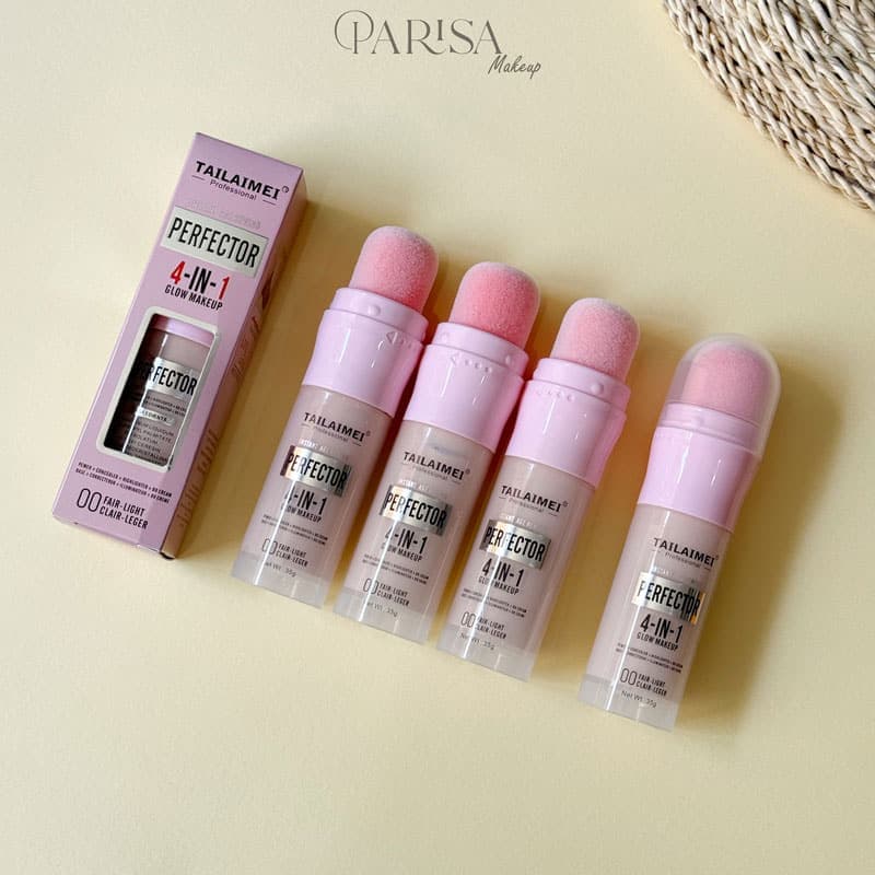 کرم پودر 4 کاره سر اسفنجی تایلامی مدل Perfector 4 in 1 Glow Makeup