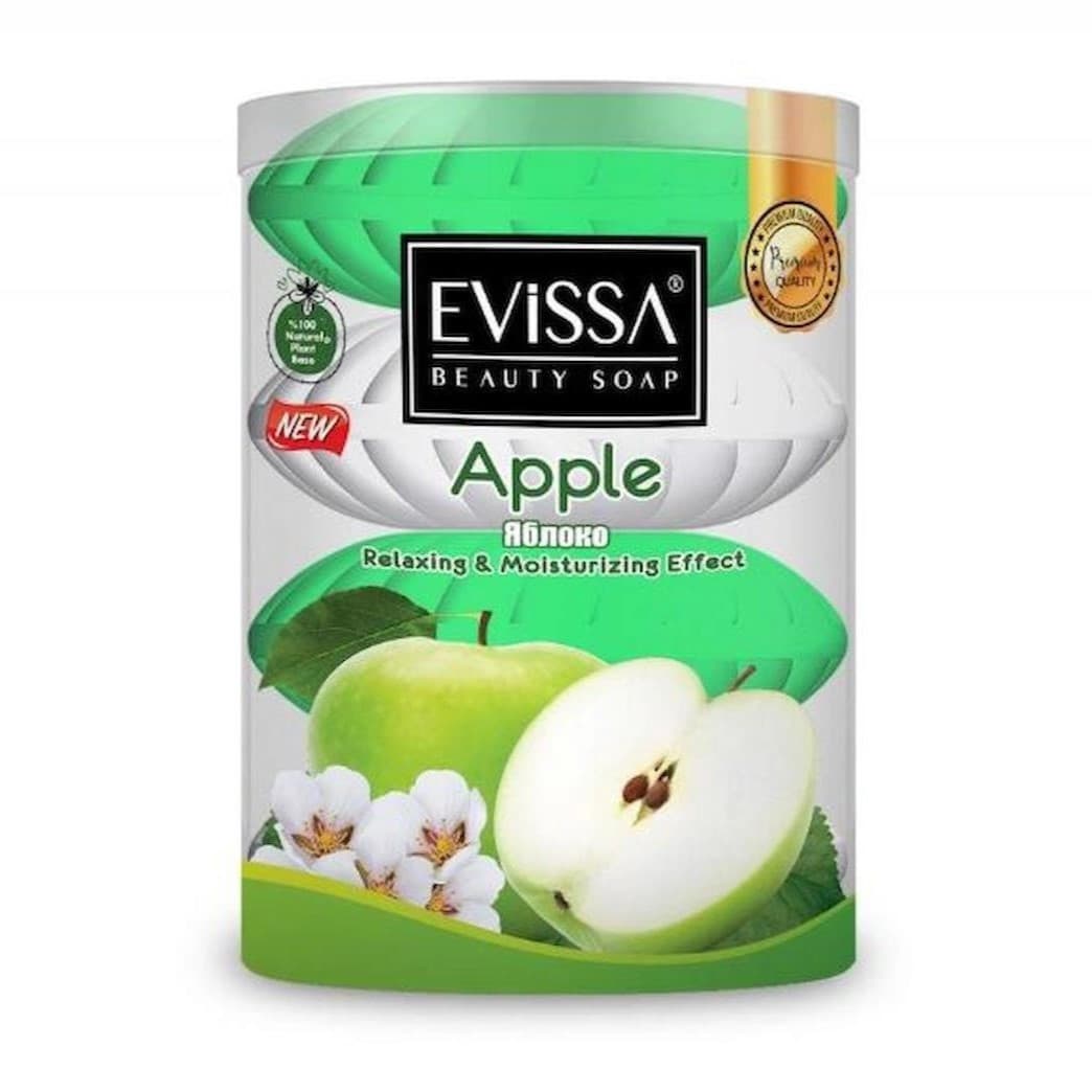 صابون اویسا Evissa حاوی عصاره سیب سبز بسته 4 عددی