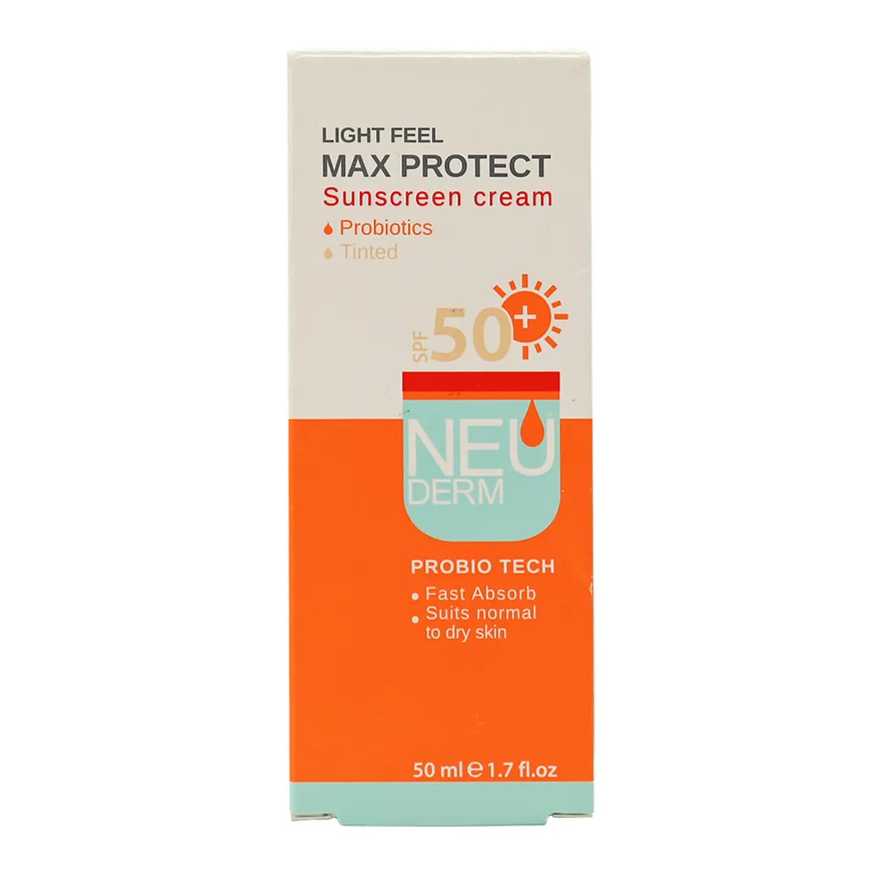 کرم ضد آفتاب مکس پروتکت رنگی پوست نرمال تا خشک نئودرمSPF50
