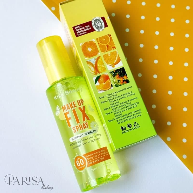 اسپری فیکس Kiss Beauty SPF +60 مدل ویتامین سی — تصویر ۲