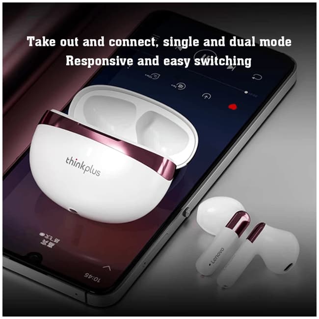 هدفون بی سیم لنوو مدل Think Plus LenovoLP11 اورجینال با گارانتی lp11 Earbuds — تصویر ۴