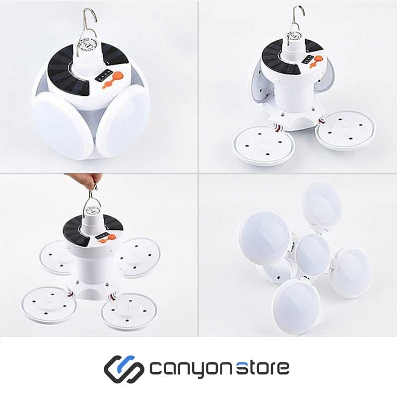 چراغ چادر شارژی خورشیدی – Camping Light 2029 — تصویر ۴