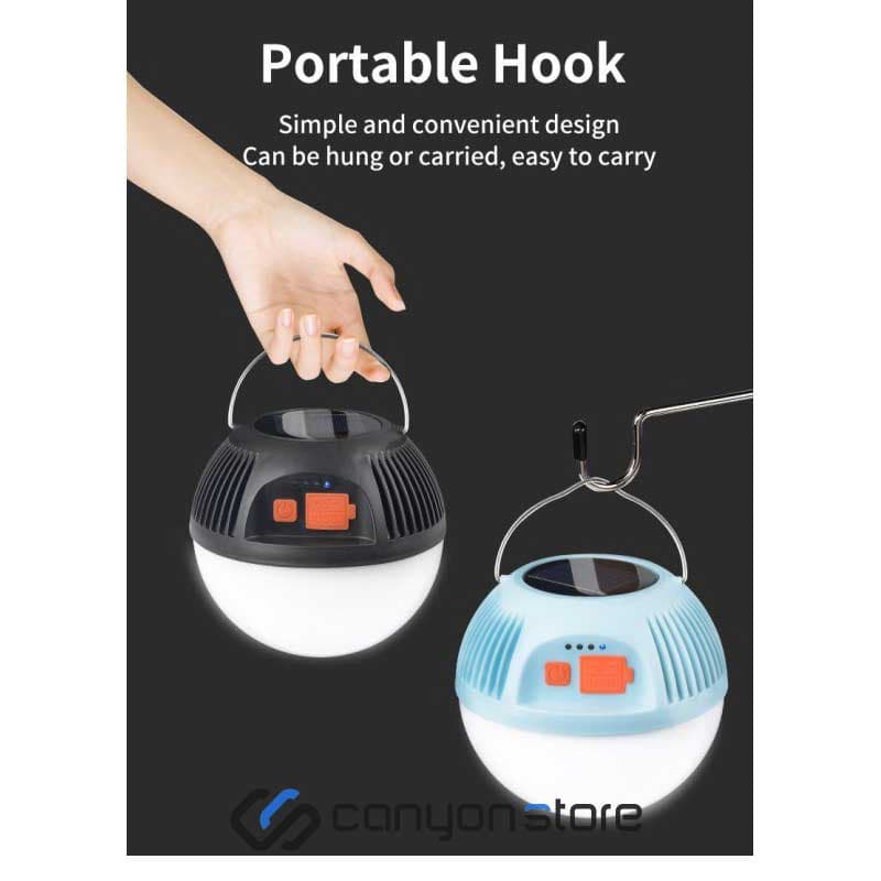 چراغ چادر شارژی خورشیدی – Camping Light 5813 — تصویر ۲
