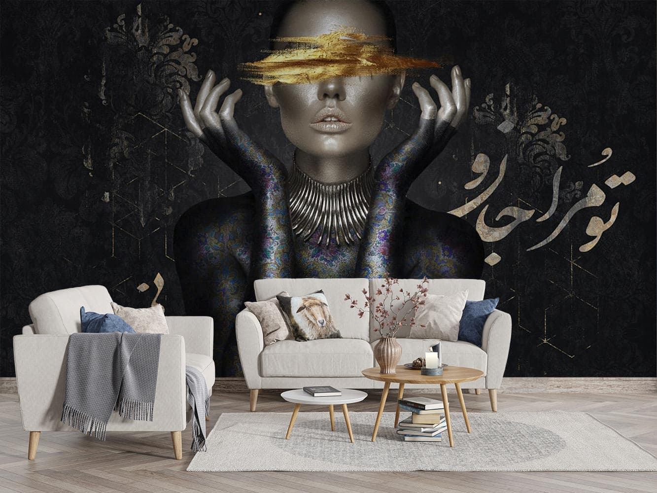 پوستر دیواری چهره زن لاکچری W13423700 — تصویر ۲