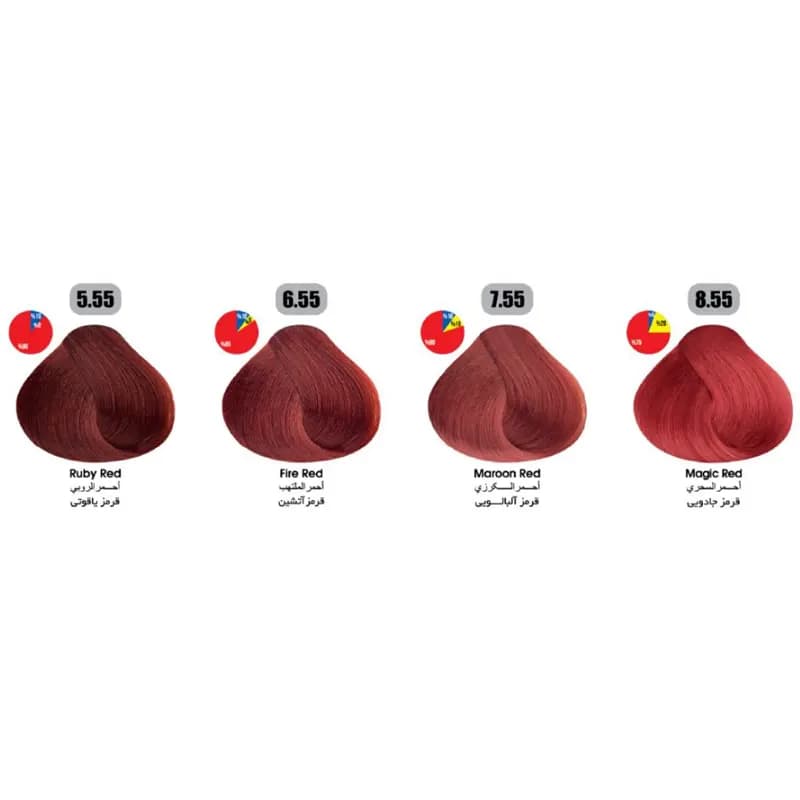رنگ مو تونی Tony ـ سری قرمز Red رنگ مو — تصویر ۲