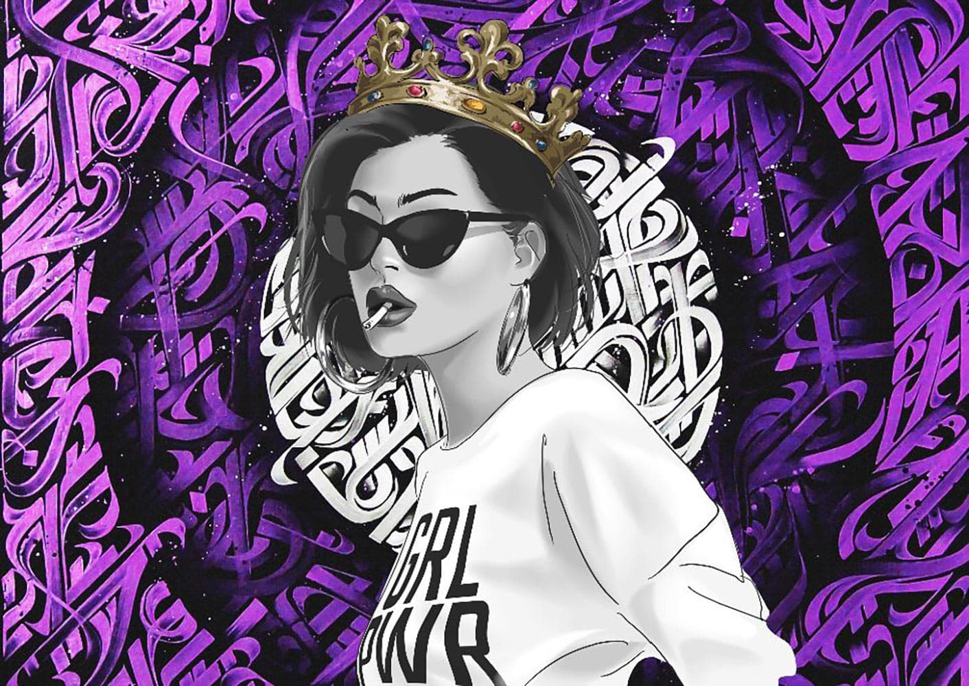 پوستر دیواری دختر گنگ خفن W13407000 — تصویر ۳