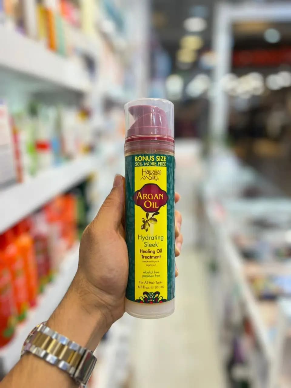 روغن آرگان اصل هاوایین سیلکی مخصوص احیا مو135 — تصویر ۲