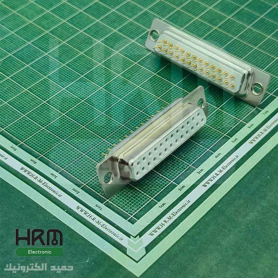 کانکتور DB25 مادگی روبردی صاف صنعتی 25 پین