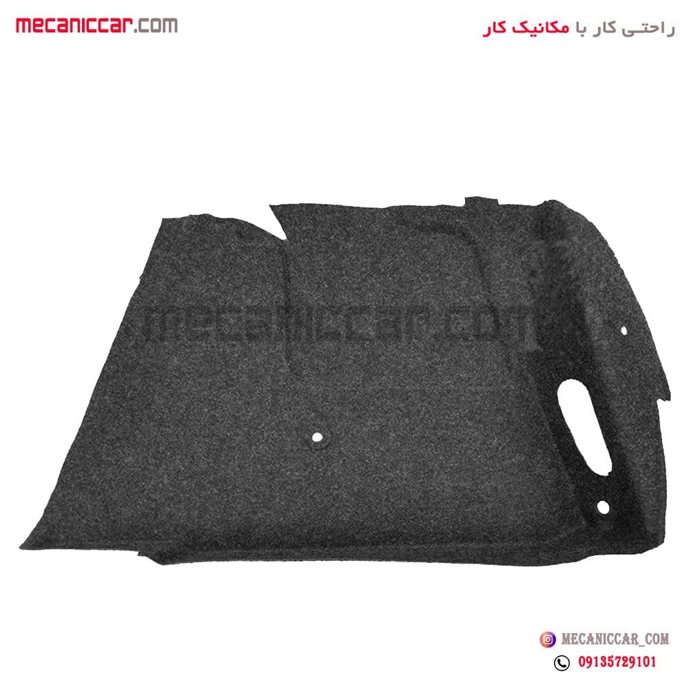 موکت (نمدی) روی گلگیر صندوق عقب چپ پژو 206 هاچبک