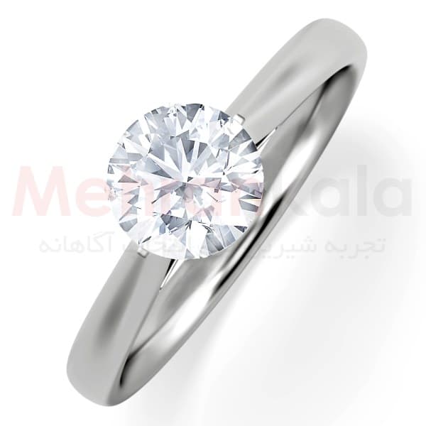 انگشتر تک نگین سواروسکی مدل Zirconia Ring سایز 8 — تصویر ۲