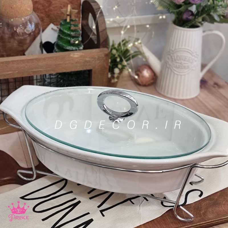 ظرف دربدار سوفله خوری سرامیکی — تصویر ۴