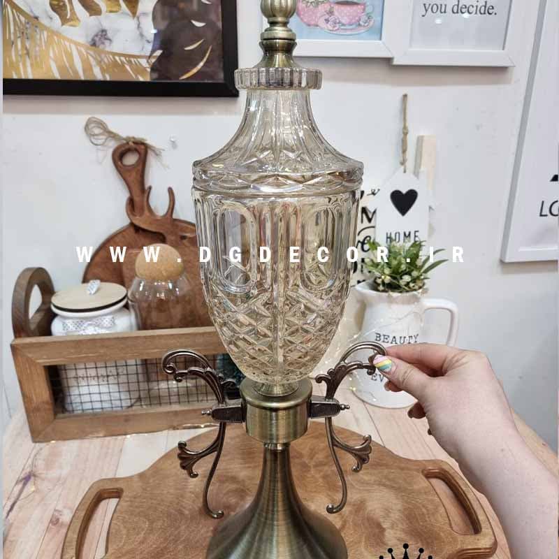 جاشکلاتی دو دسته پایه بلند برنزی — تصویر ۳