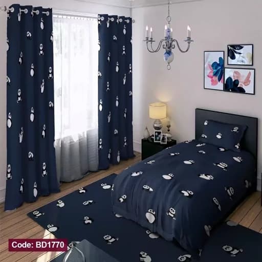ست فانتزی روتختی چاپی پسرانه طرح پاندا کد bd1770 (پس کرایه)