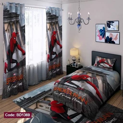 ست فانتزی روتختی چاپی پسرانه طرح اسپایدرمن کد bd1369 (پس کرایه)