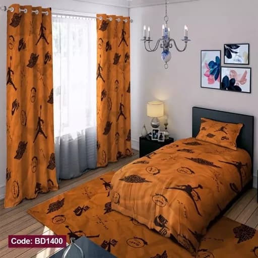 ست فانتزی روتختی چاپی پسرانه طرح بسکتبال کد bd1400 (پس کرایه)